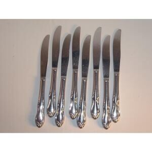 8 Modern Hollow Dinner Knives Homestead Simeon & George H Rogers Co -0515S14